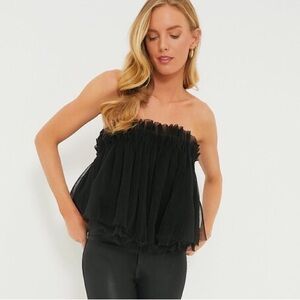 Tuckernuck Hyacinth House Black Tulle Willa Top
